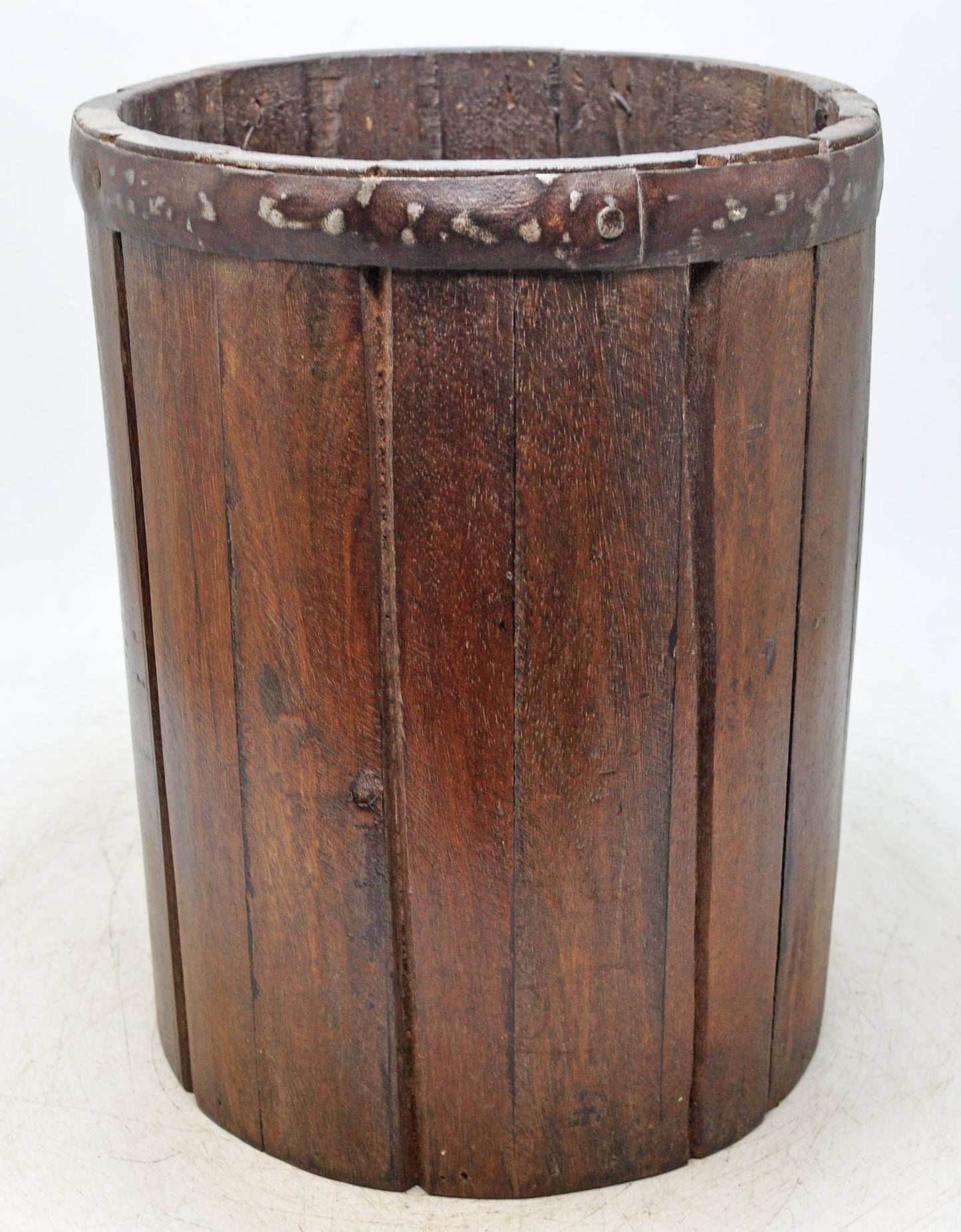 Vintage Wooden Grain Measurement Mana Pot Original Old Hand Crafted