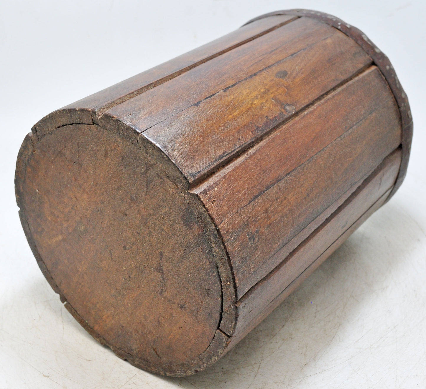 Vintage Wooden Grain Measurement Mana Pot Original Old Hand Crafted