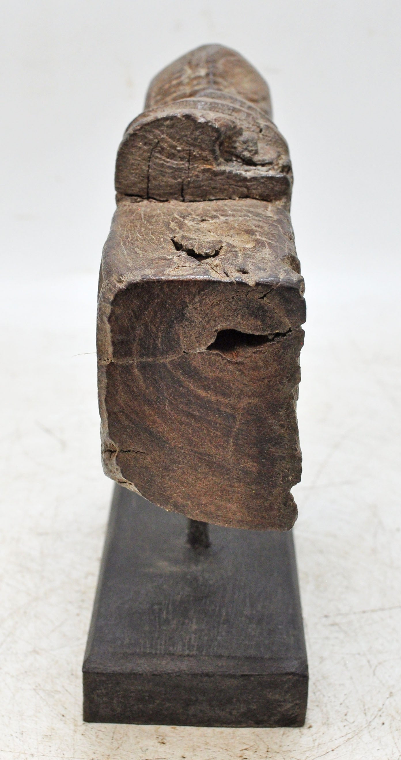 Antique Wooden Horse Head Bust on Stand Original Old Hand Carved