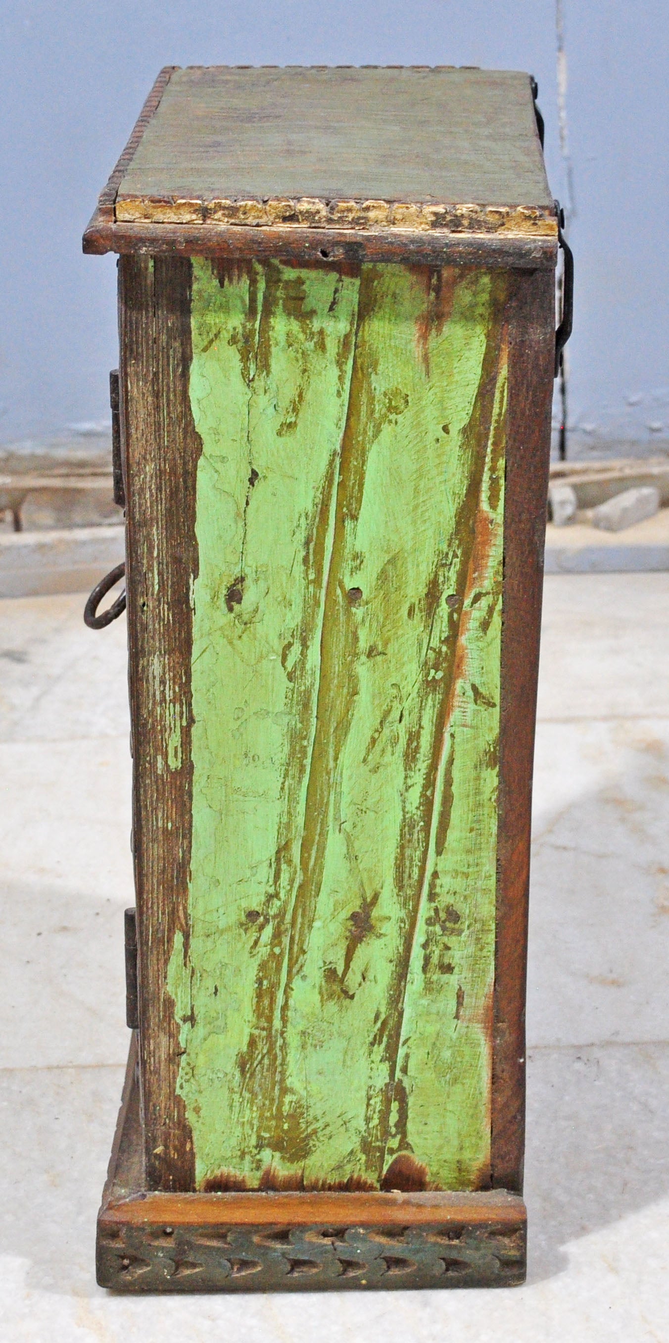 Antique Wooden Wall Hanging Storage Cabinet Box Original Old Hand Crafted