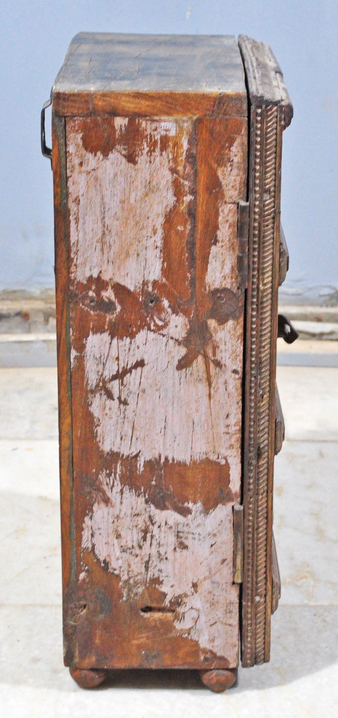 Antique Wooden Wall Hanging Storage Cabinet Box Original Old Hand Crafted