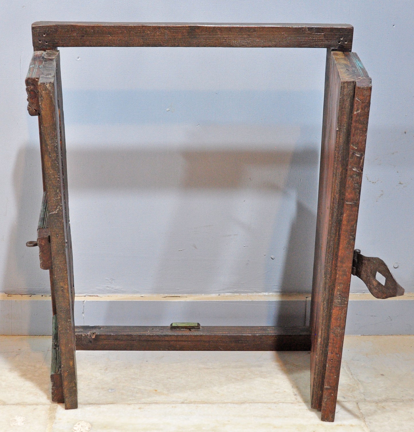 Antique Wooden Wall Décor Window Panels With Frame Original Old Hand Crafted