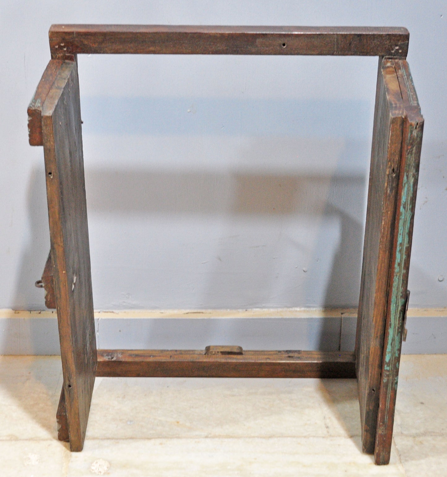 Antique Wooden Wall Décor Window Panels With Frame Original Old Hand Crafted