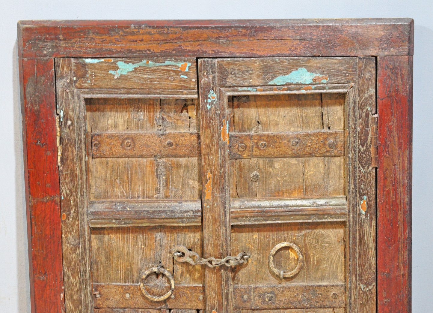 Antique Wooden Wall Décor Window Panels With Frame Original Old Hand Crafted