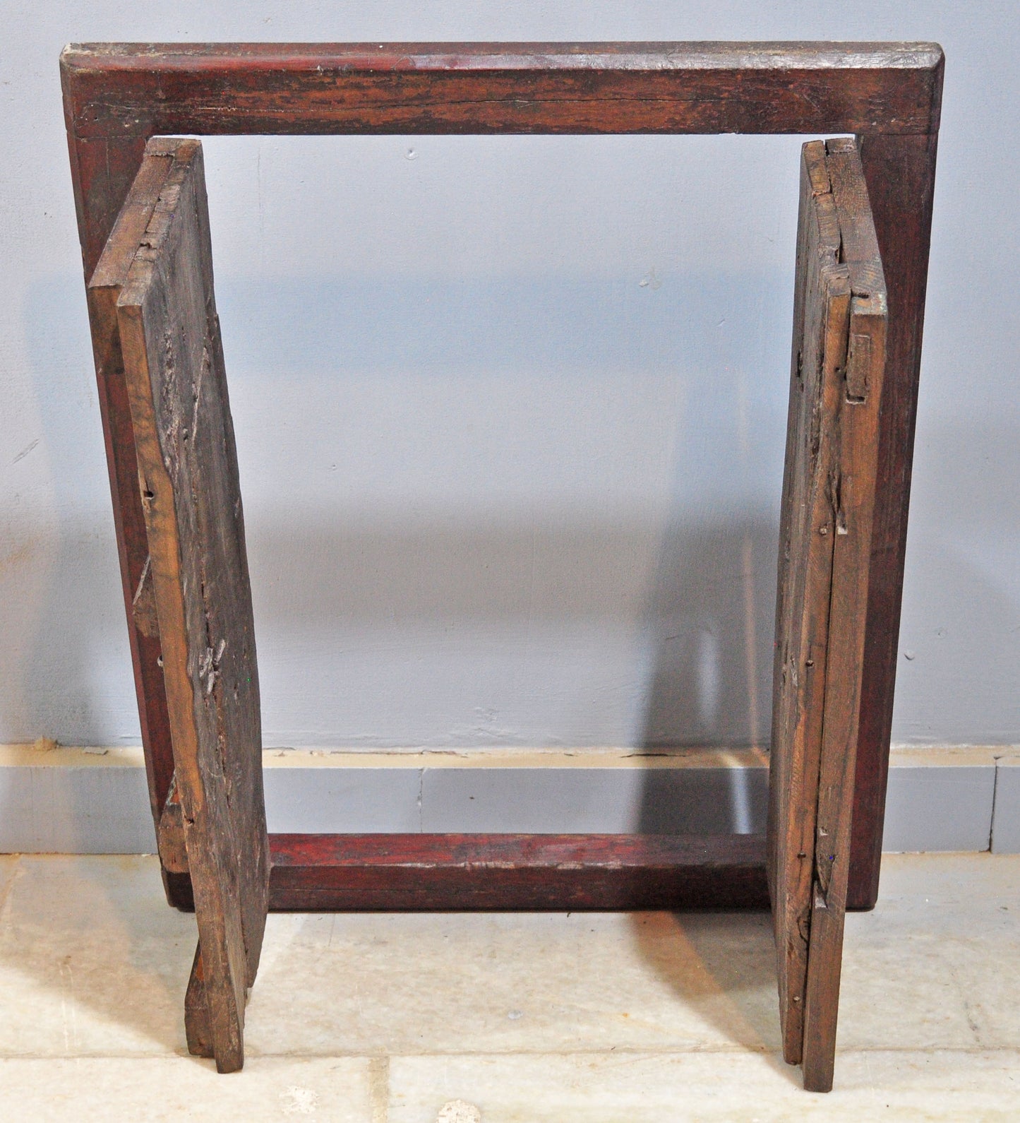 Antique Wooden Wall Décor Window Panels With Frame Original Old Hand Crafted