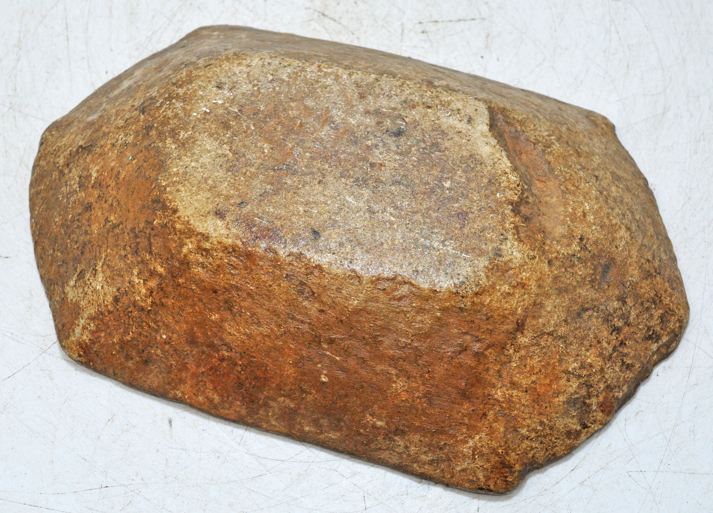 Antique White Marble Oval Spice Grinding Kharal Bowl Original Old Hand Carved