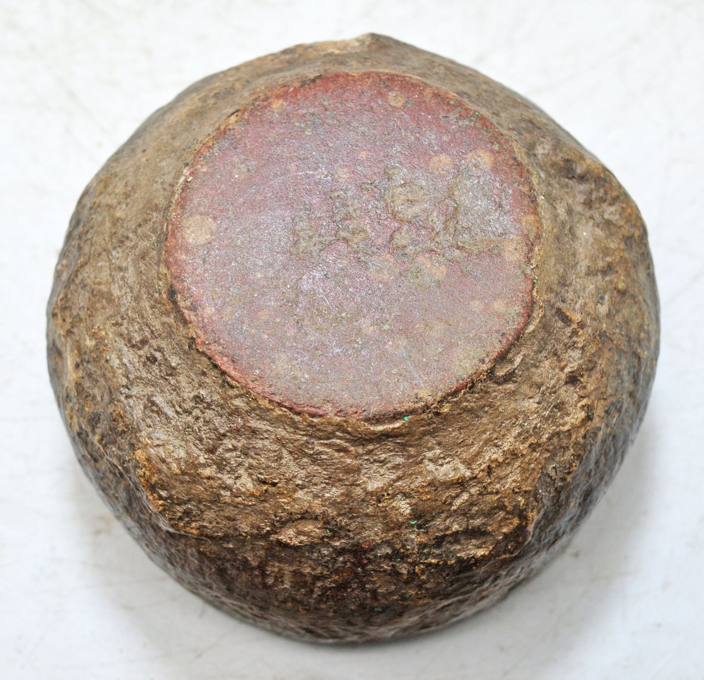 Antique Sand Stone Round Curry Bowl Original Old Hand Carved