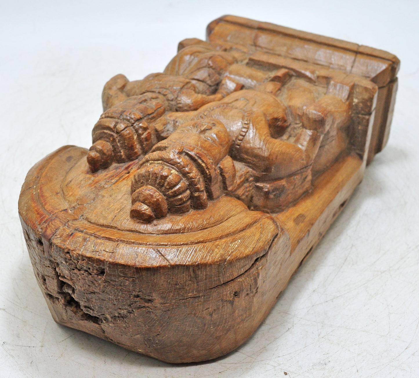 Antique Wooden God Shiva Parwati Statue Idol Figurine Original Old Fine Hand Carved