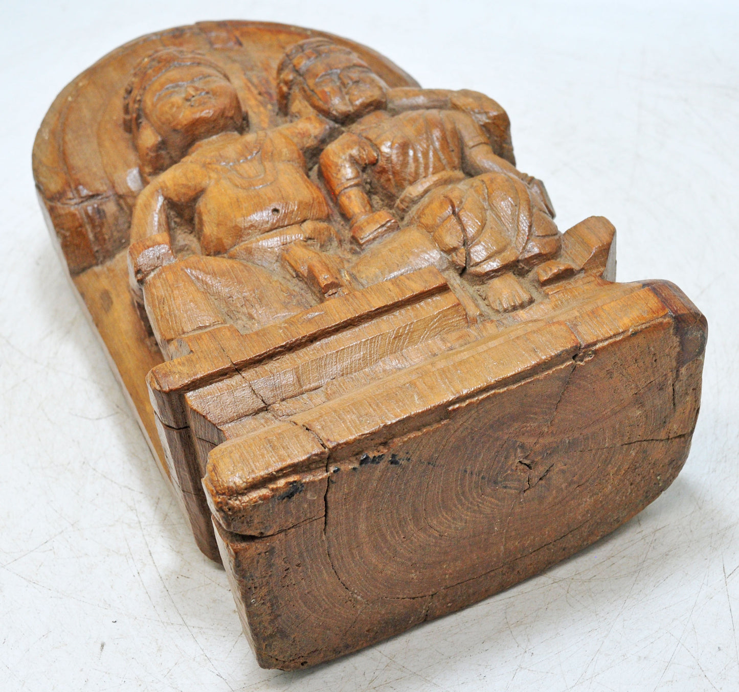 Antique Wooden God Shiva Parwati Statue Idol Figurine Original Old Fine Hand Carved