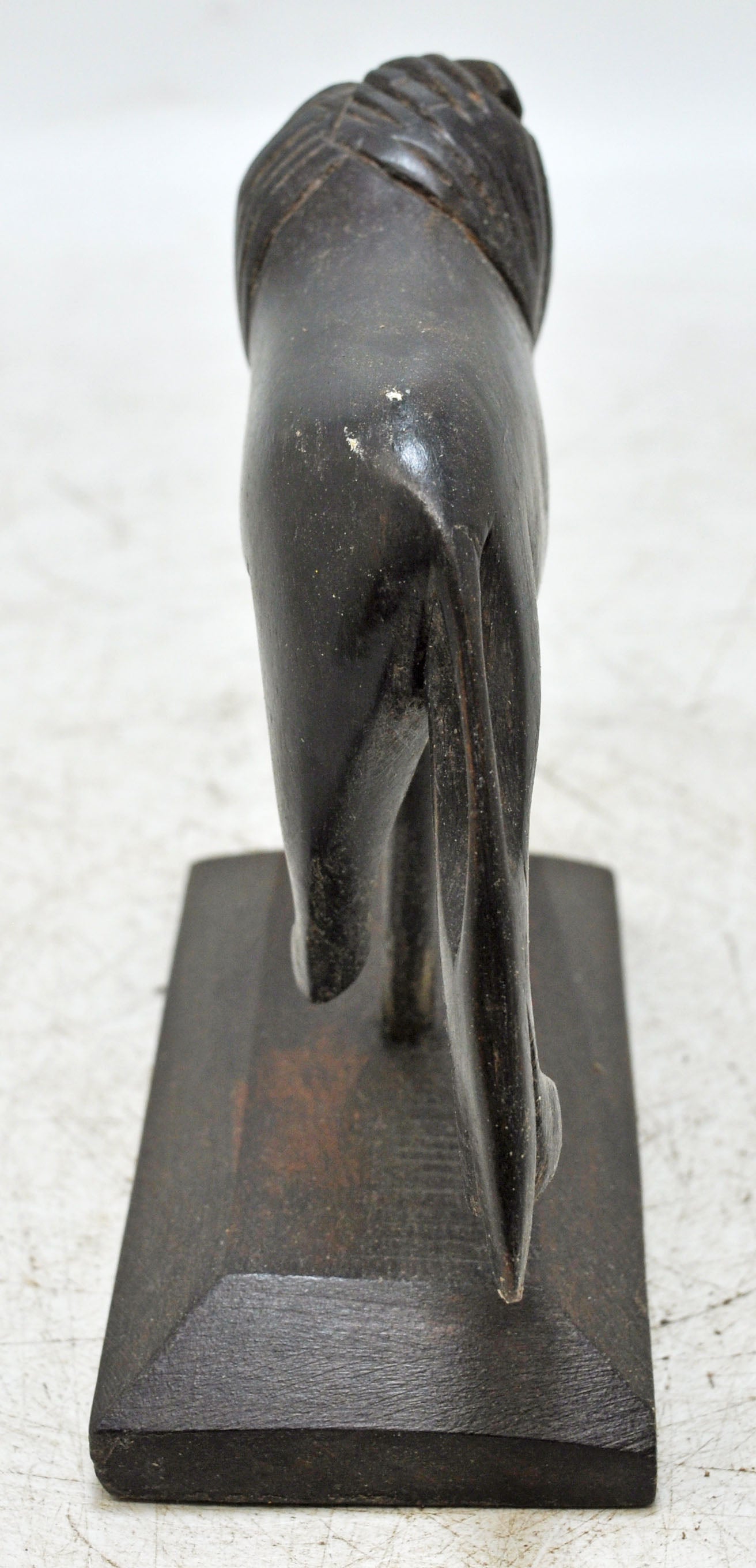 Antique Wooden Lion Figurine Original Old Hand Carved on Stand