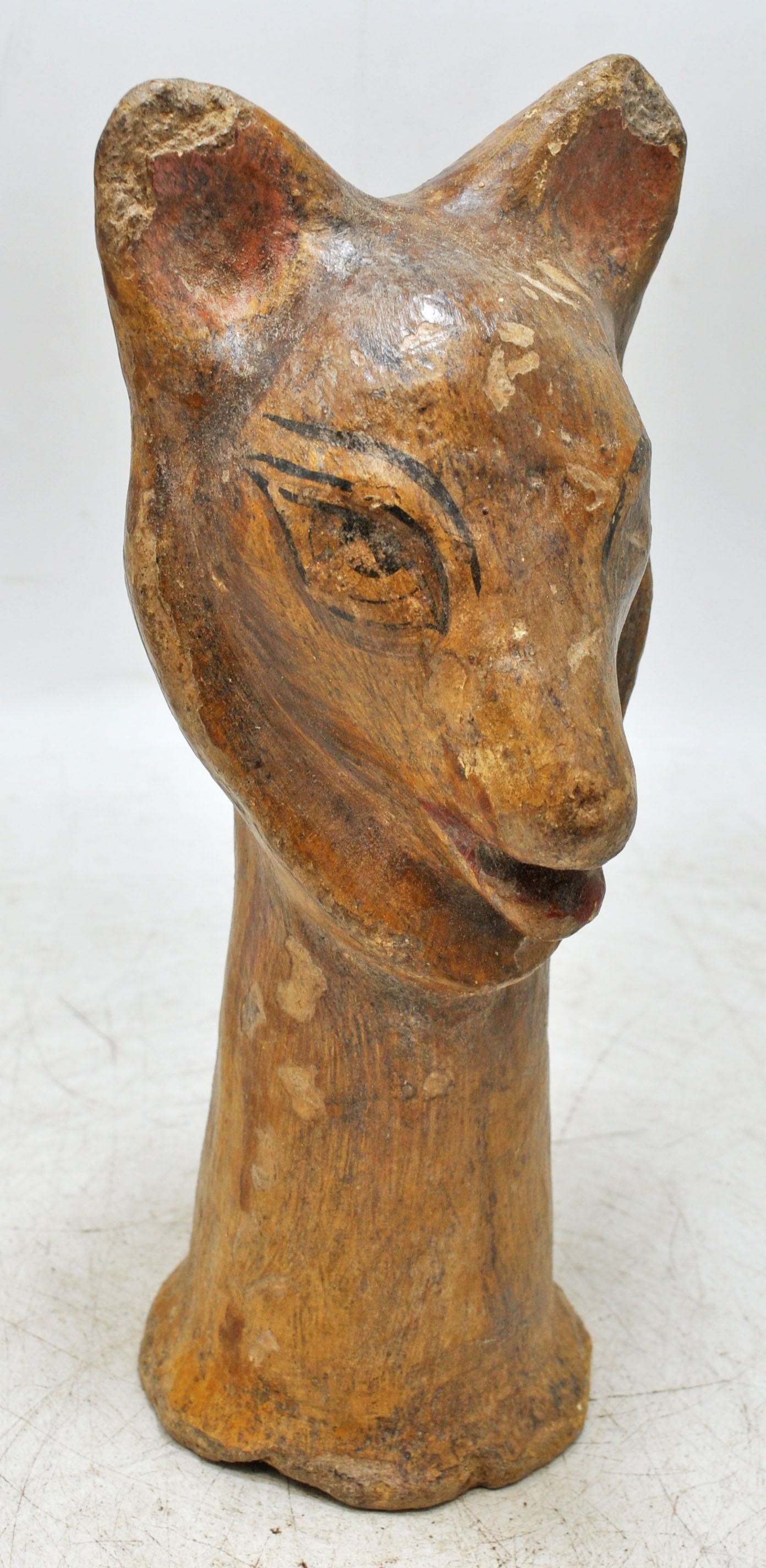 Vintage Paper Mache Lion Figurine Original Old Hand Crafted