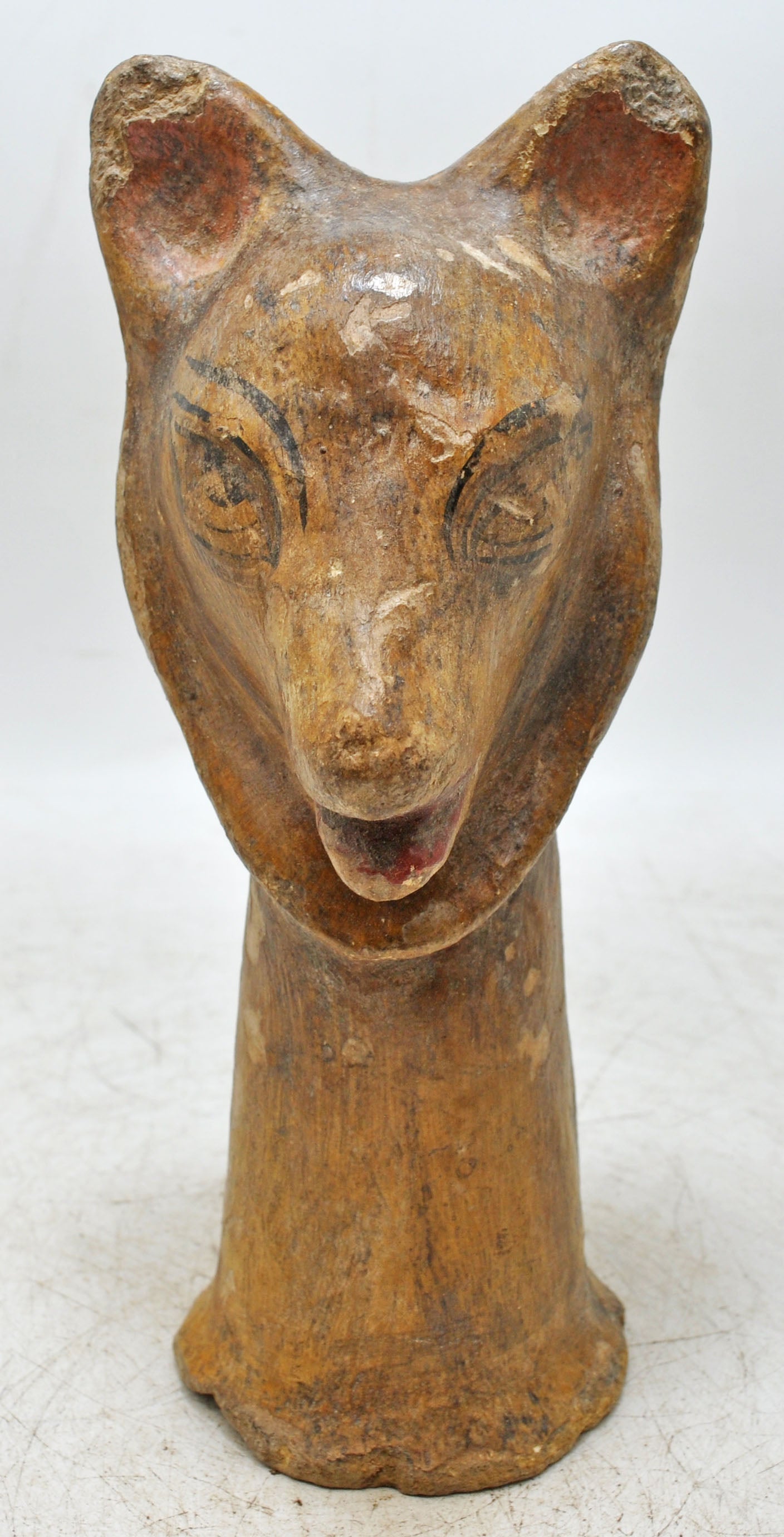 Vintage Paper Mache Lion Figurine Original Old Hand Crafted