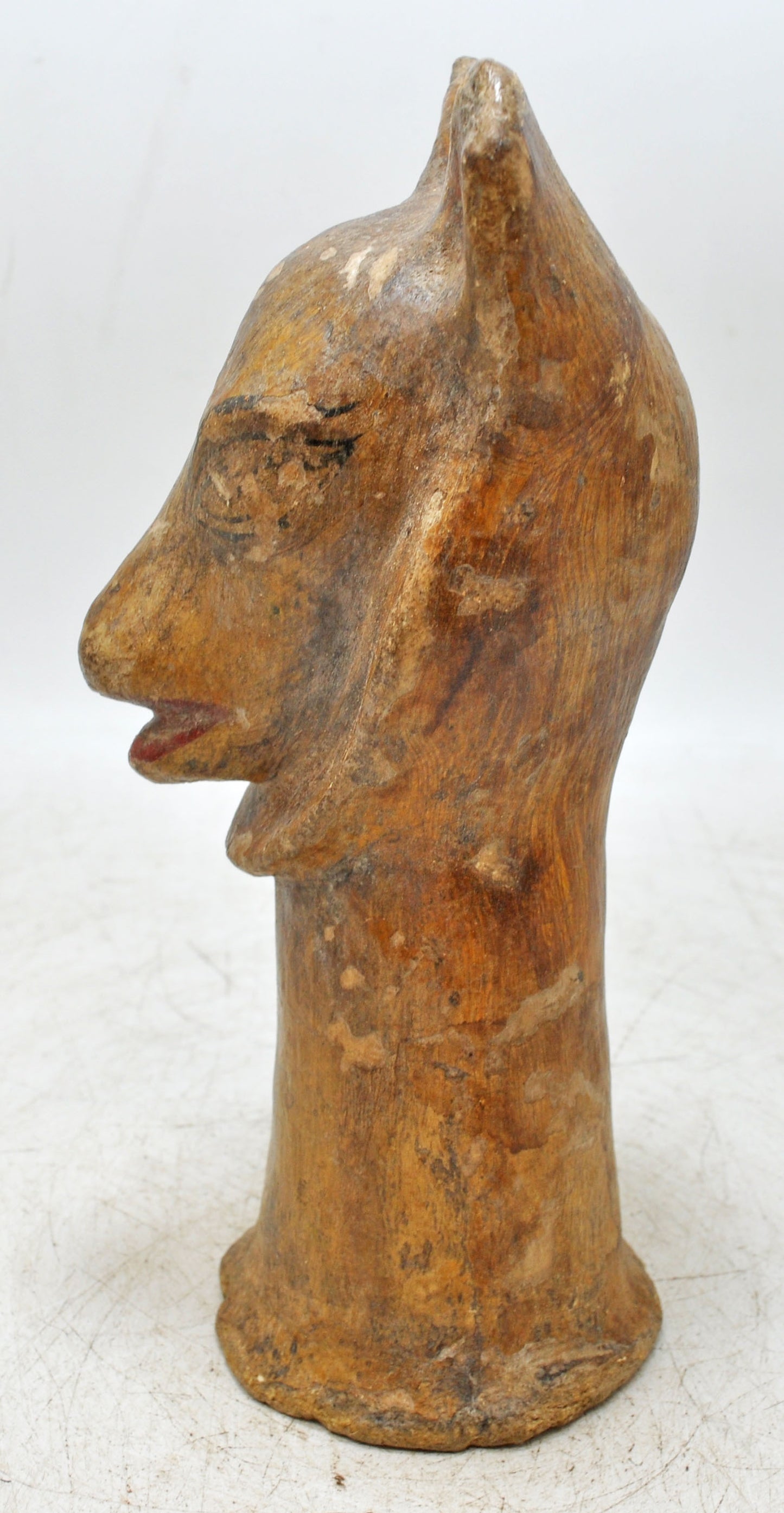 Vintage Paper Mache Lion Figurine Original Old Hand Crafted