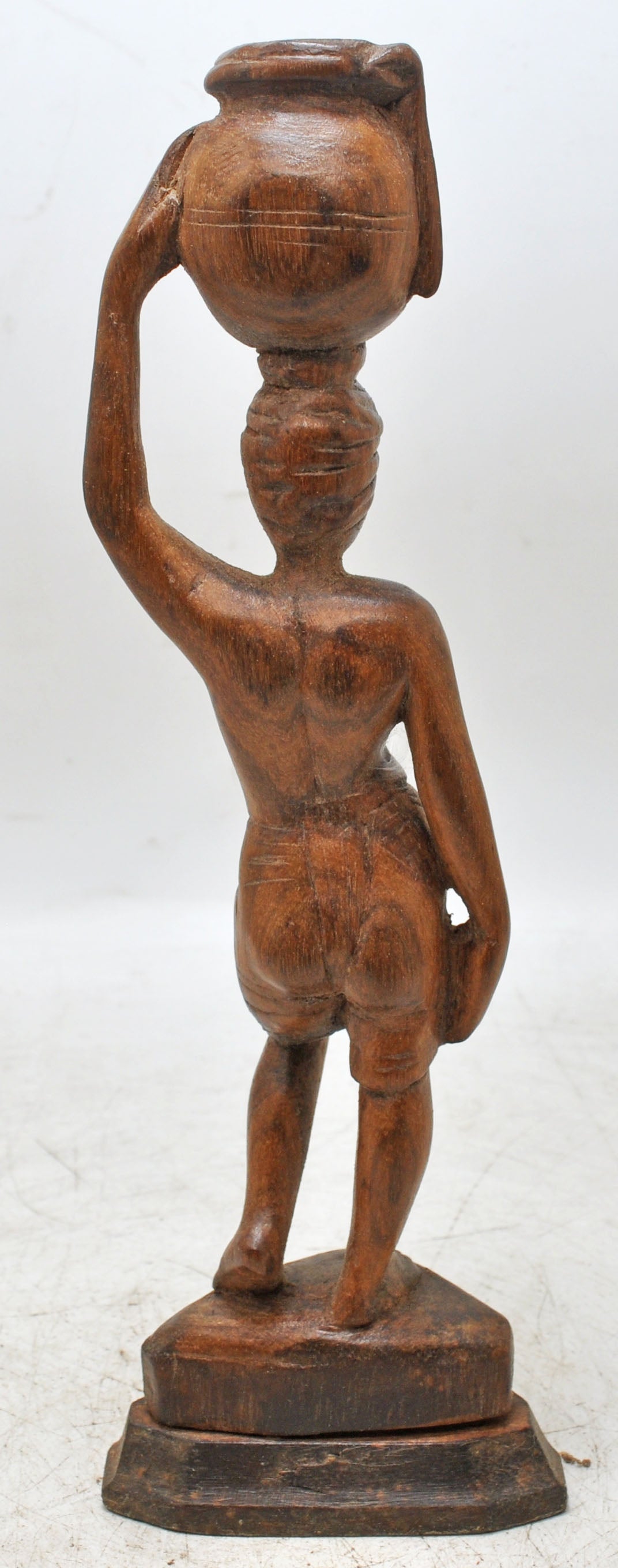 Antique Wooden Ethnic Village Man Figurine Original Old Hand Carved