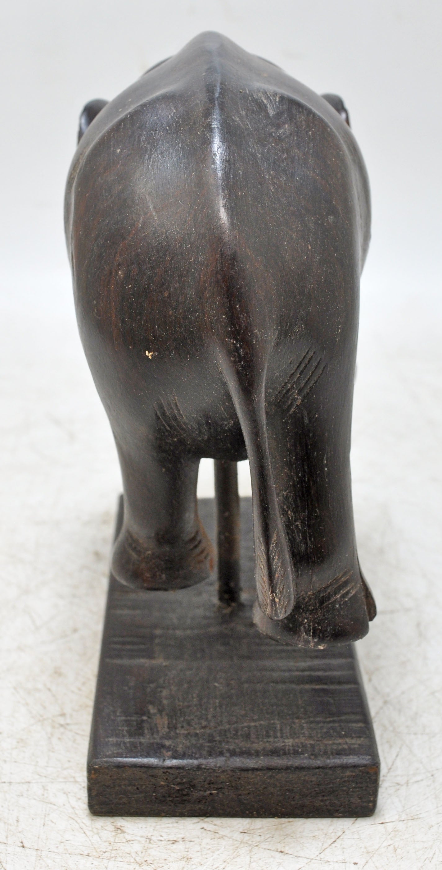 Antique Wooden Elephant Figurine Original Old Fine Hand Carved