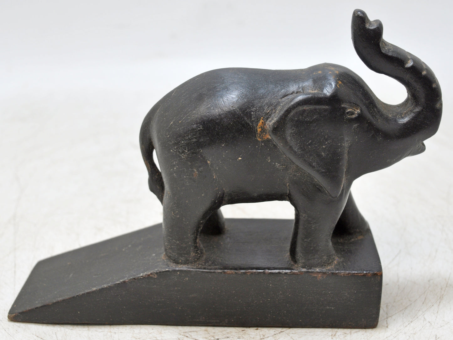 Antique Wooden Elephant Figurine Original Old Fine Hand Carved