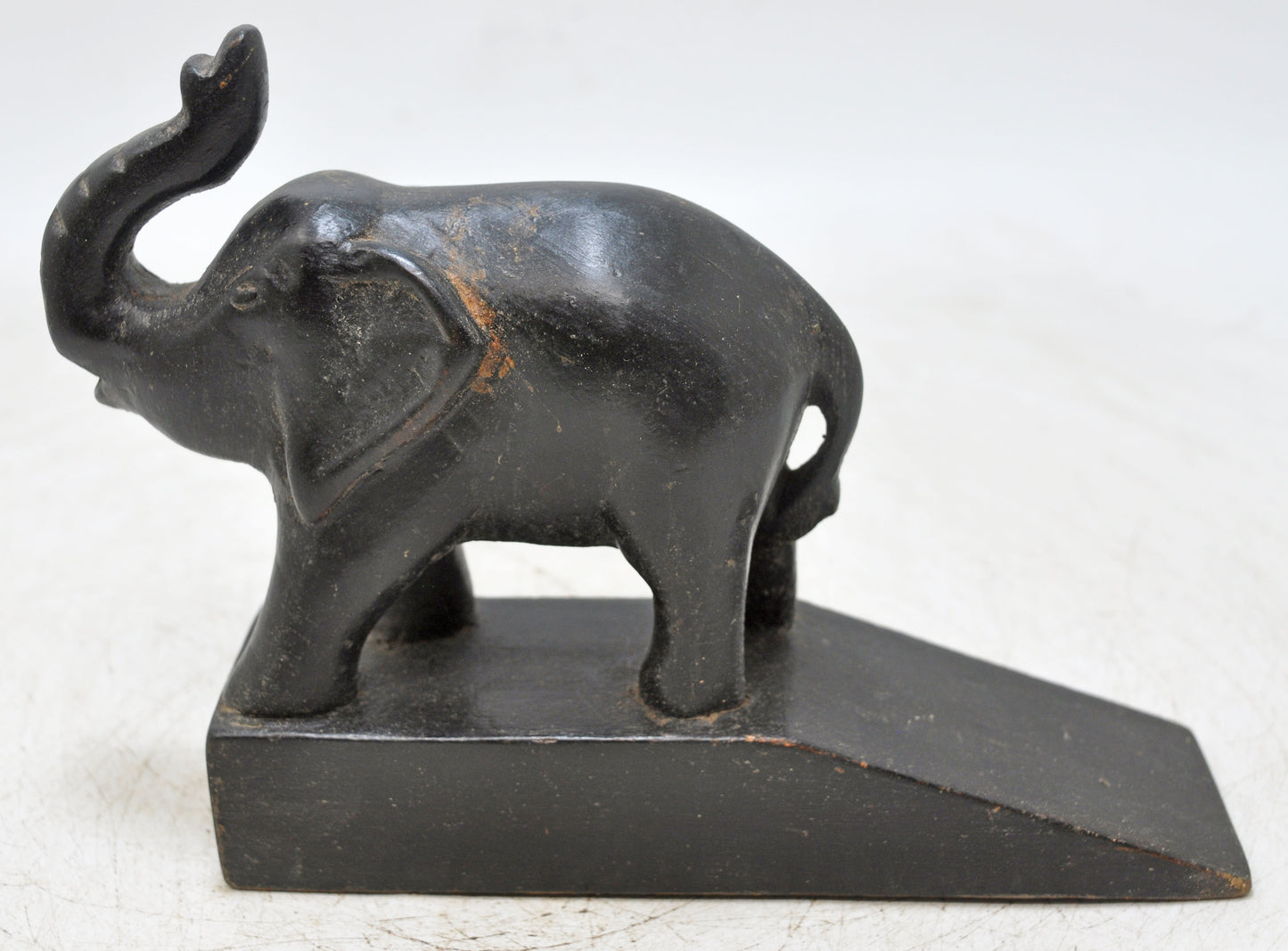 Antique Wooden Elephant Figurine Original Old Fine Hand Carved