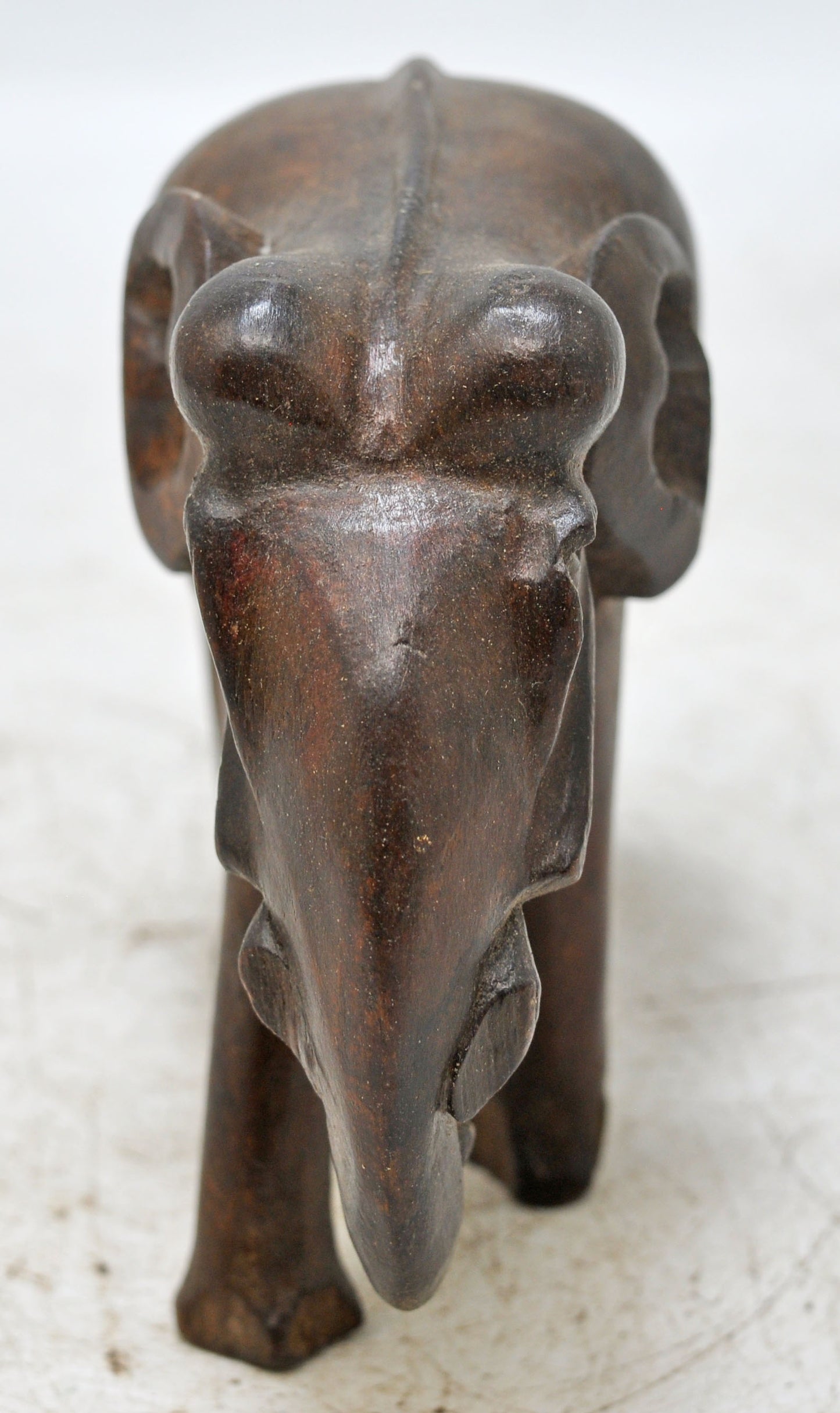 Antique Wooden Elephant Figurine Original Old Fine Hand Carved