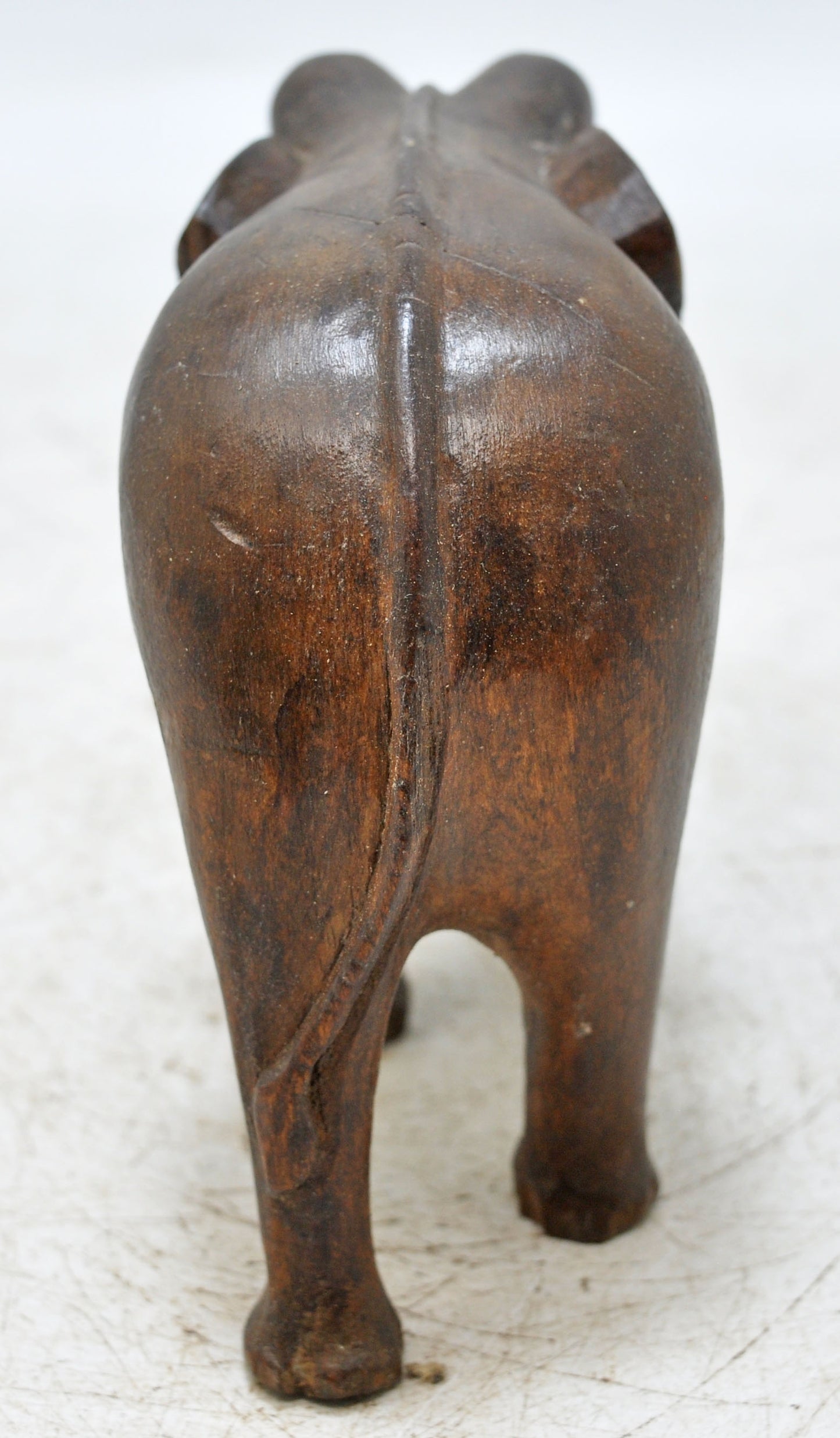 Antique Wooden Elephant Figurine Original Old Fine Hand Carved