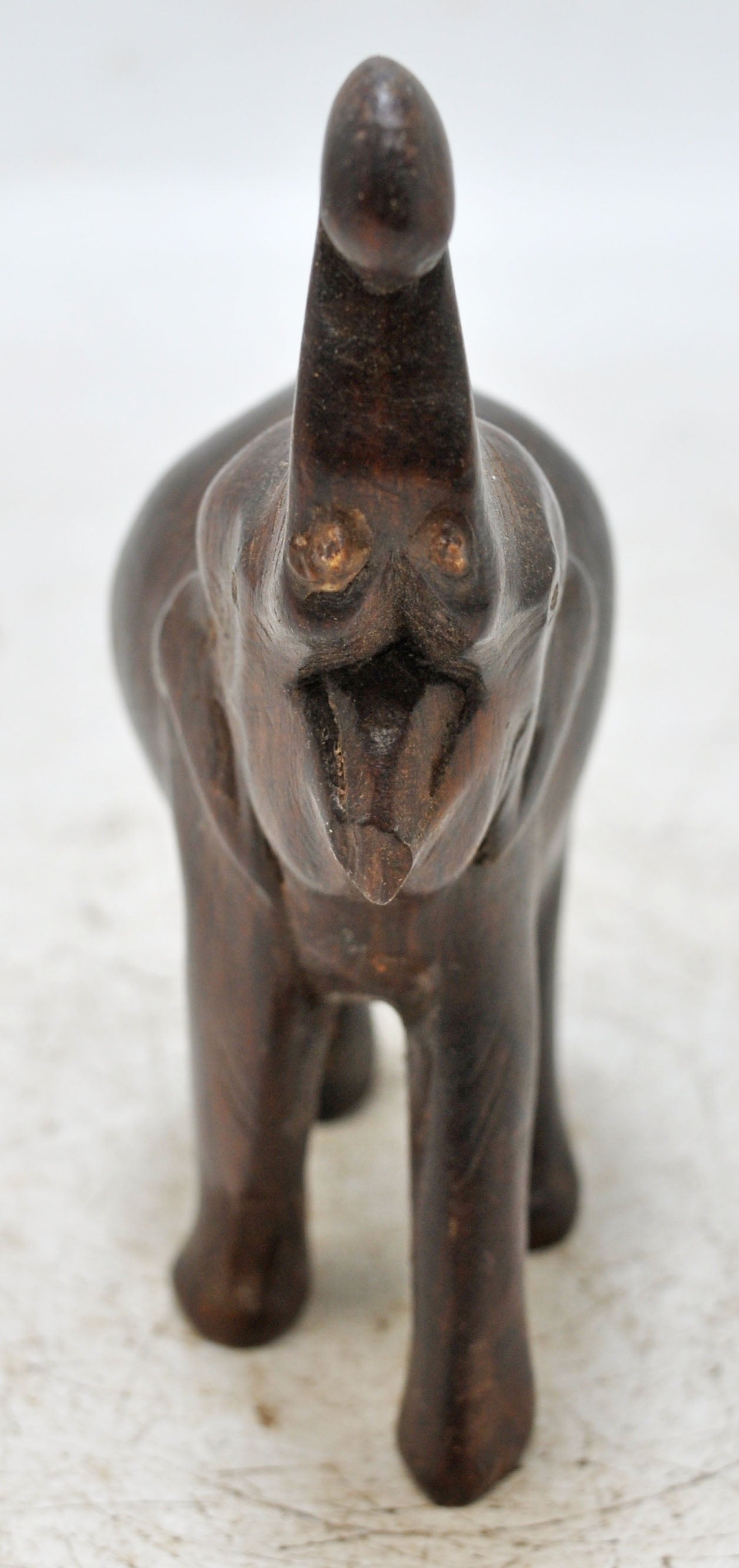 Antique Wooden Elephant Figurine Original Old Fine Hand Carved