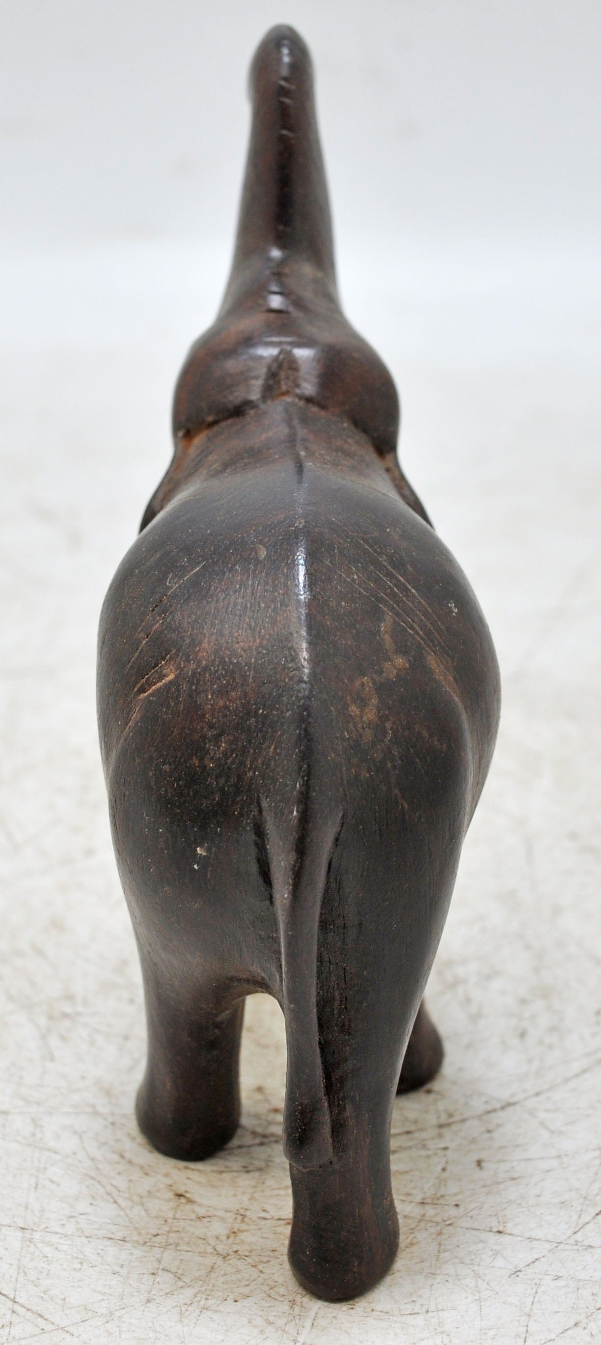 Antique Wooden Elephant Figurine Original Old Fine Hand Carved