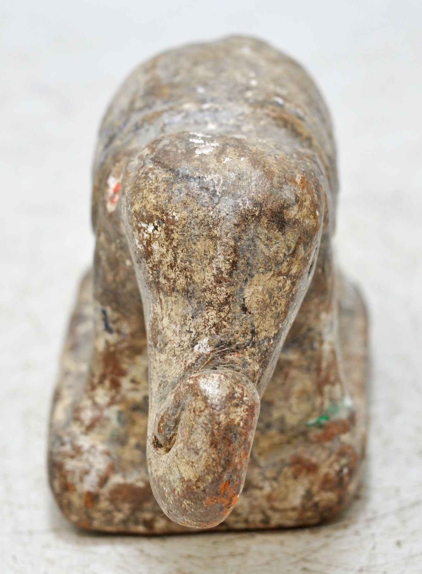 Antique Sand Stone Elephant Figurine Original Old Fine Hand Carved