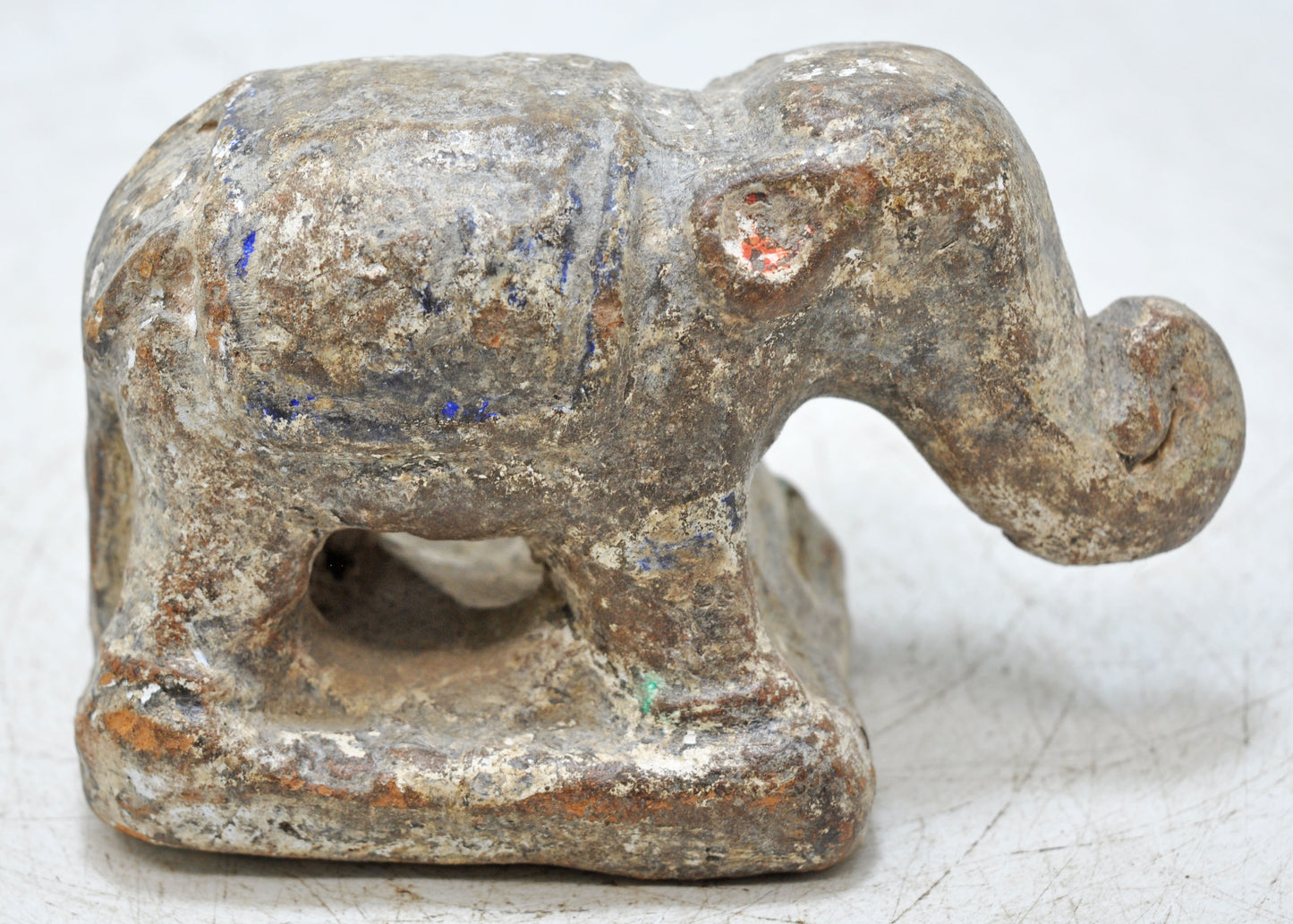 Antique Sand Stone Elephant Figurine Original Old Fine Hand Carved