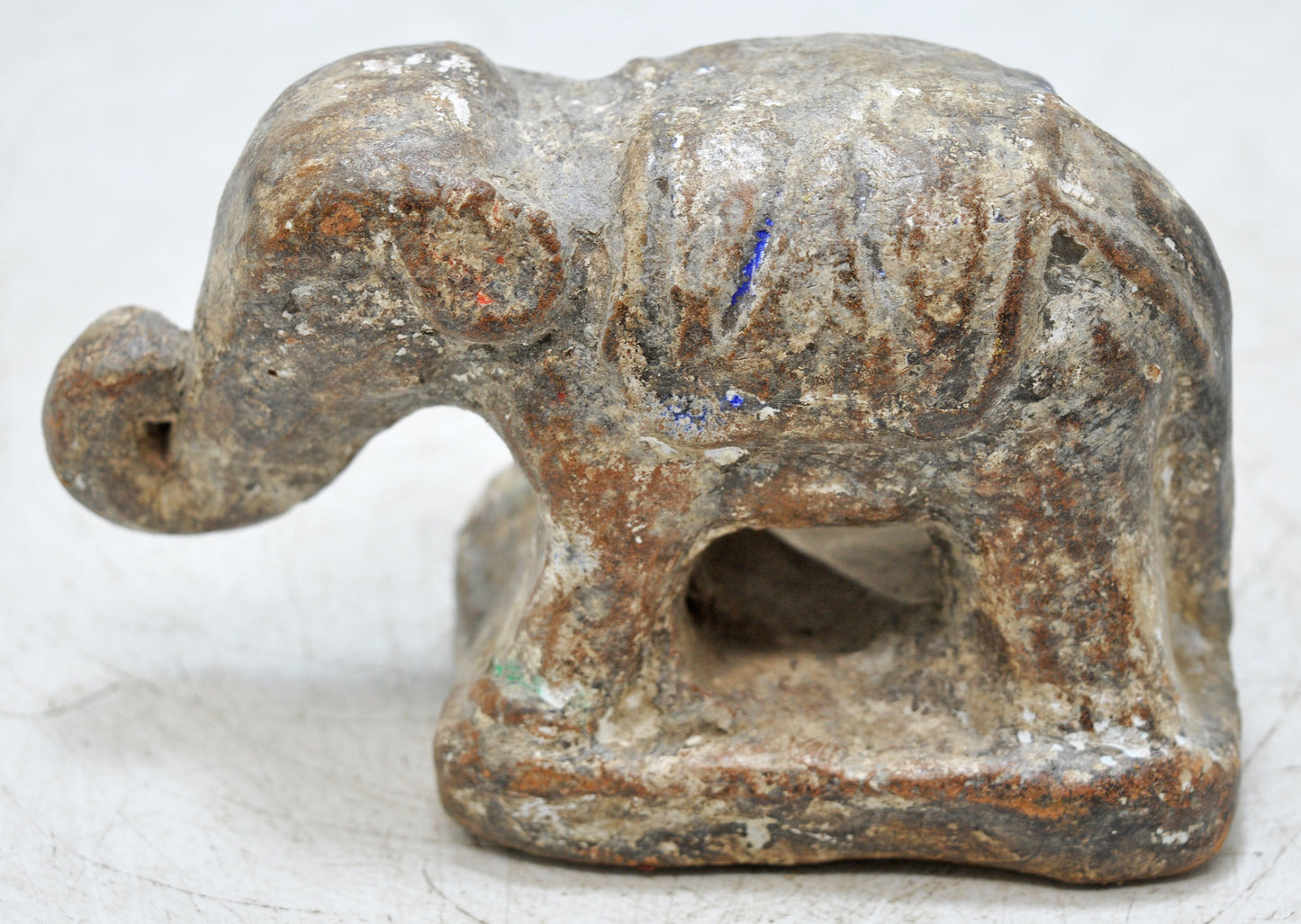 Antique Sand Stone Elephant Figurine Original Old Fine Hand Carved