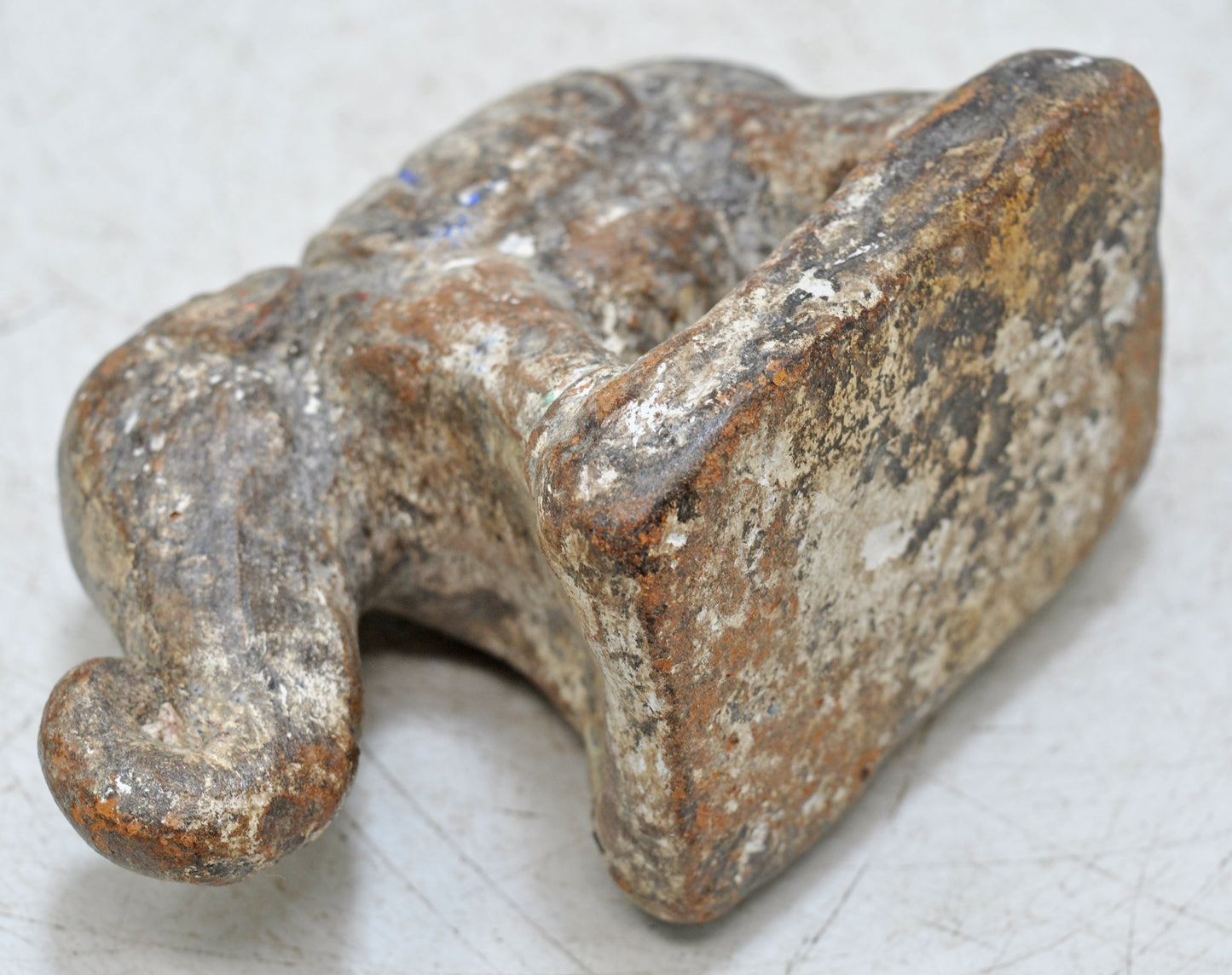 Antique Sand Stone Elephant Figurine Original Old Fine Hand Carved