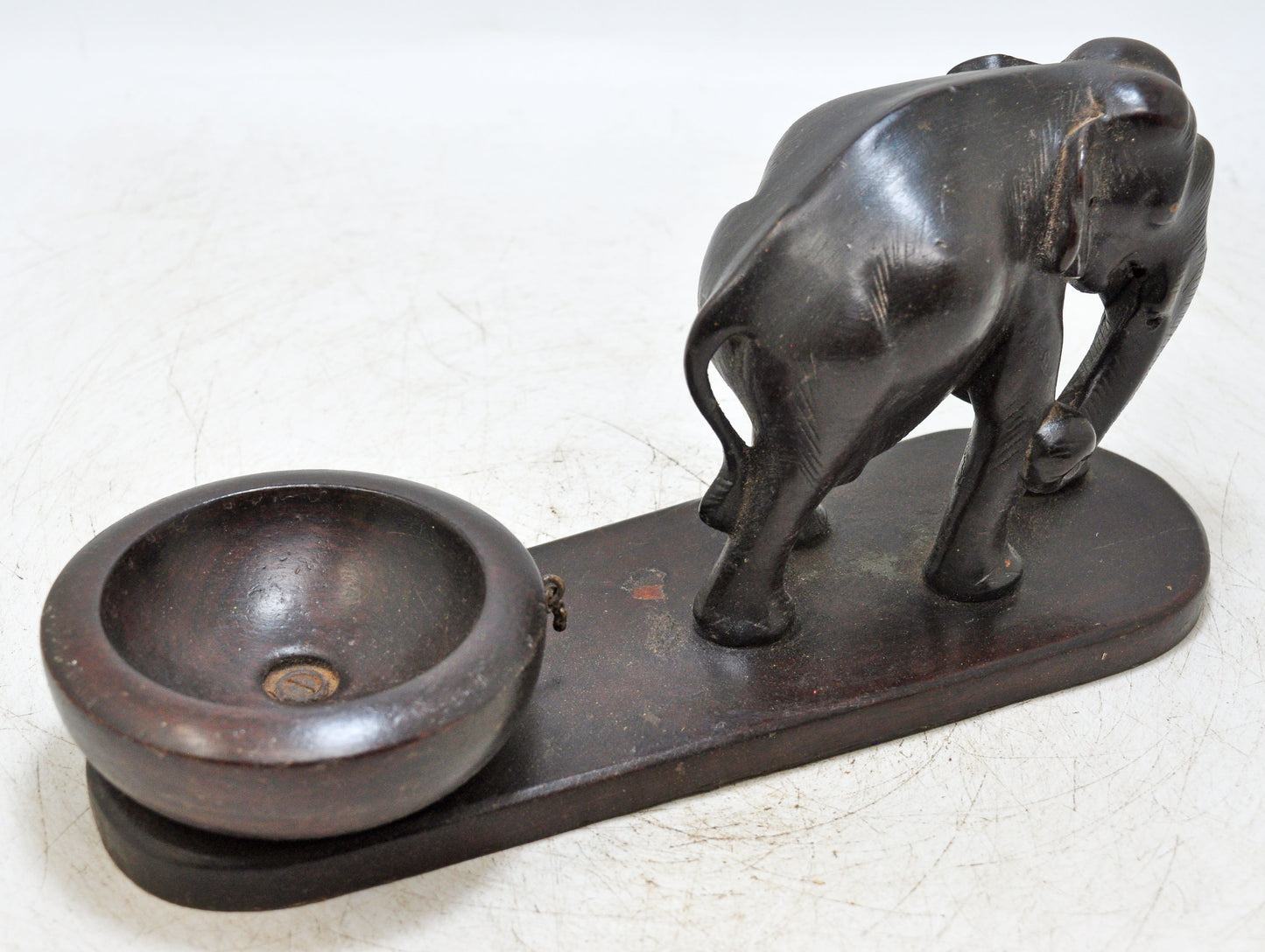 Antique Wooden Elephant Figurine Original Old Fine Hand Carved
