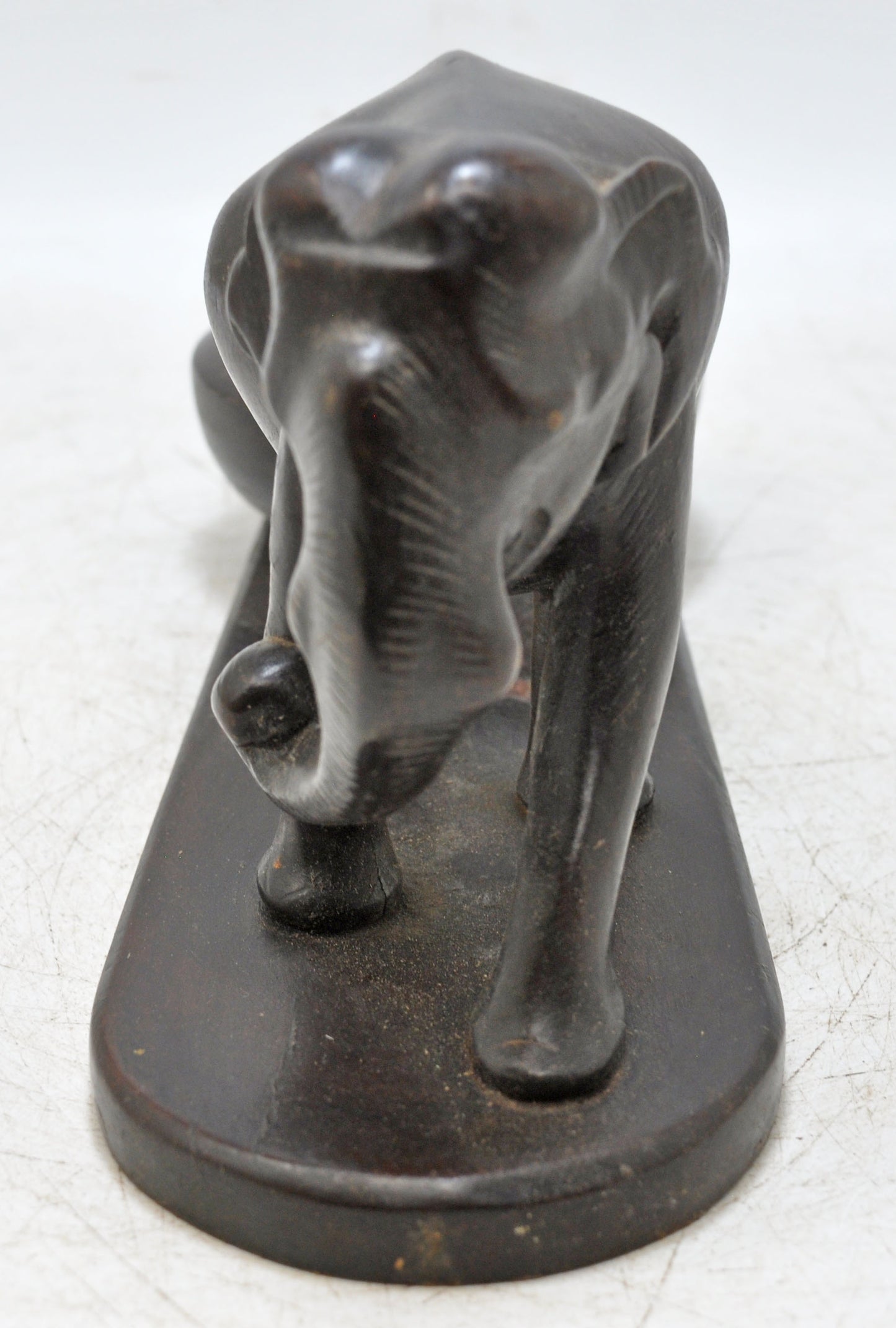 Antique Wooden Elephant Figurine Original Old Fine Hand Carved
