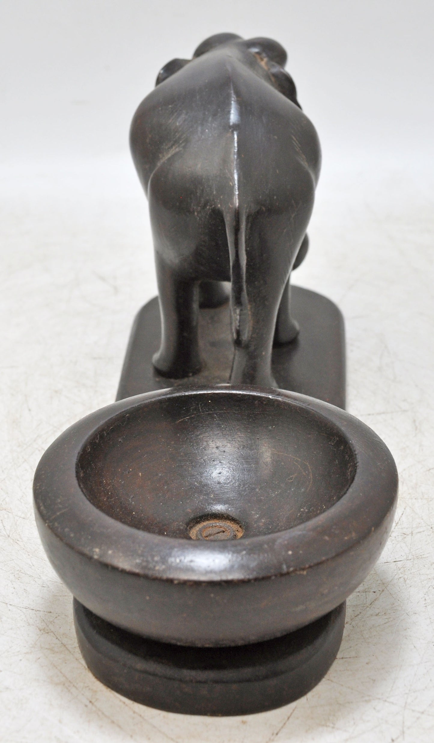 Antique Wooden Elephant Figurine Original Old Fine Hand Carved