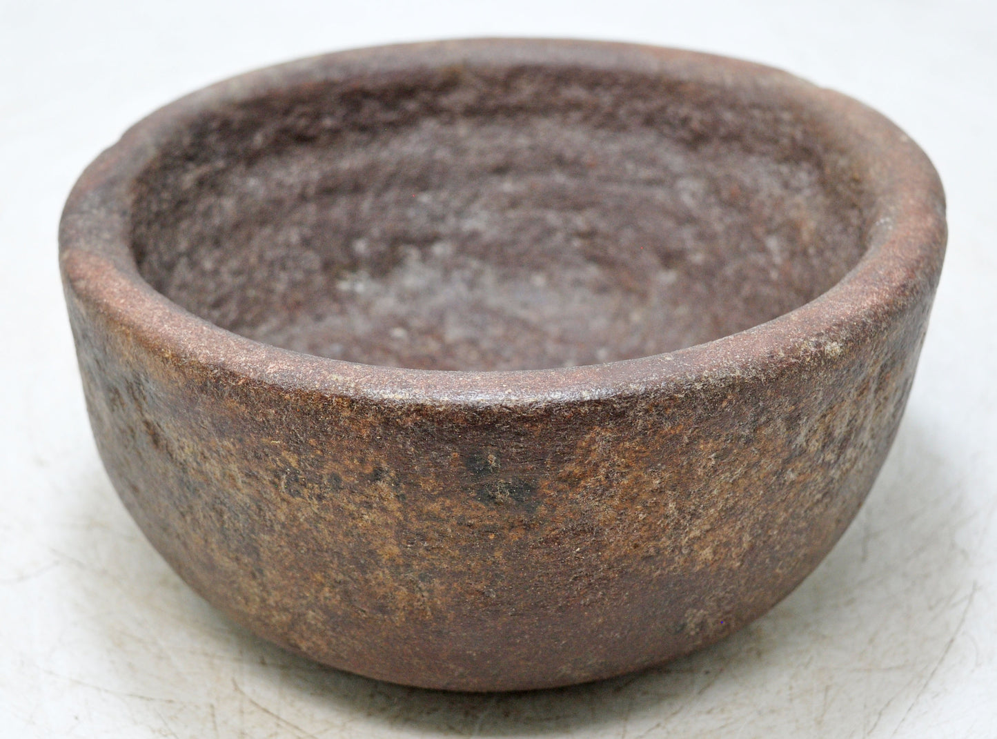 Antique Sand Stone Round Curry Bowl Original Old Hand Carved