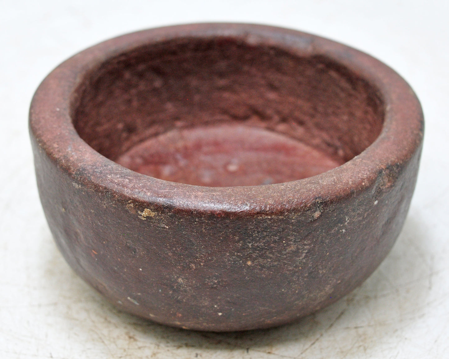 Antique Sand Stone Round Curry Bowl Original Old Hand Carved
