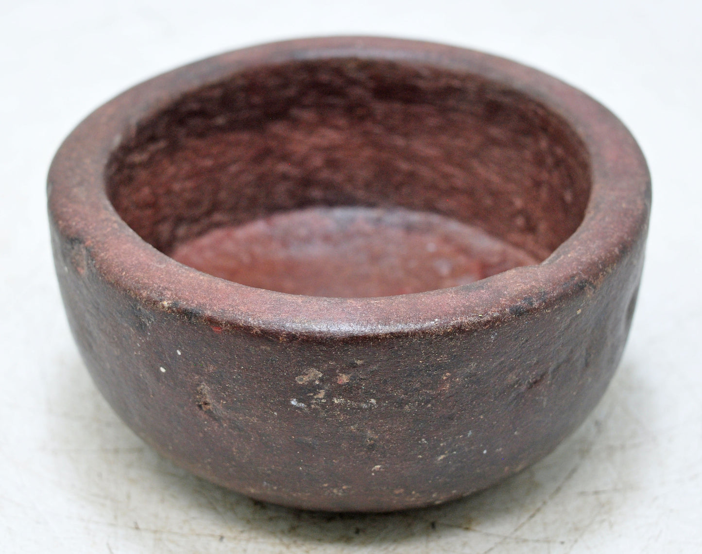 Antique Sand Stone Round Curry Bowl Original Old Hand Carved