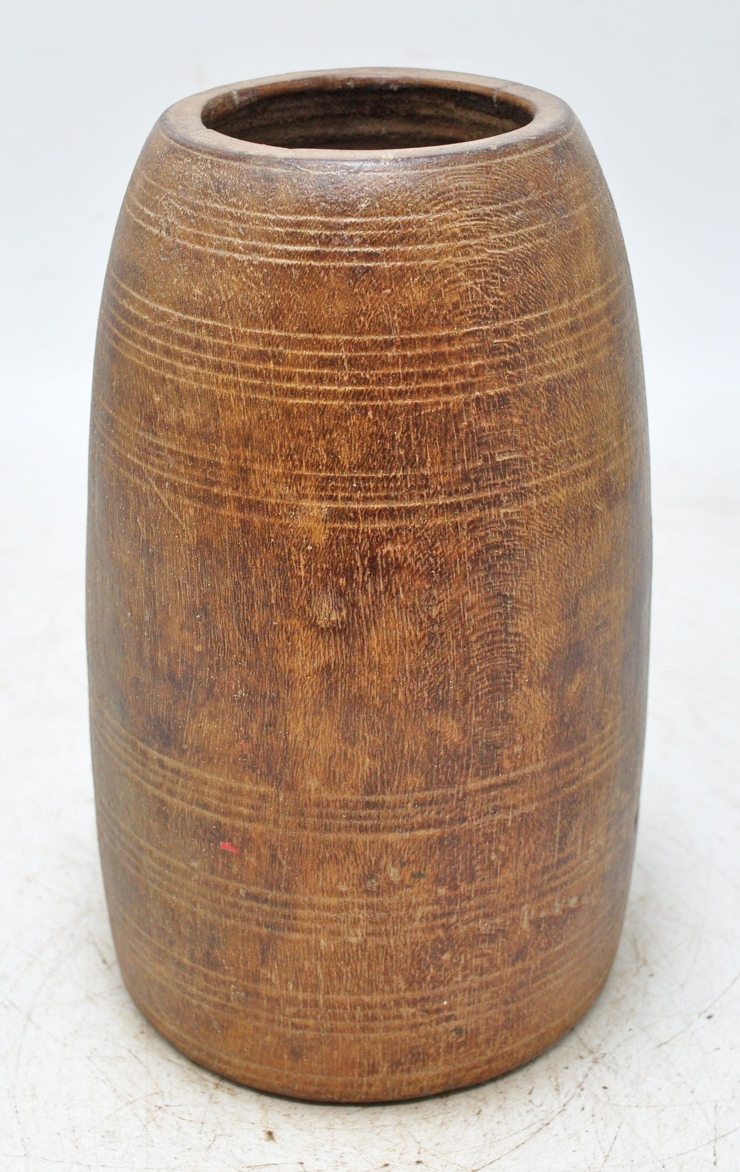 Antique Wooden Grain Measurement Pot Original Old Hand Carved