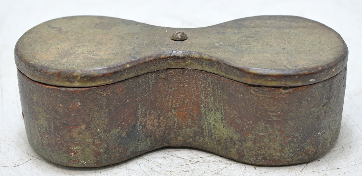 Antique Wooden Kitchenware Spice Box Original Old Hand Carved