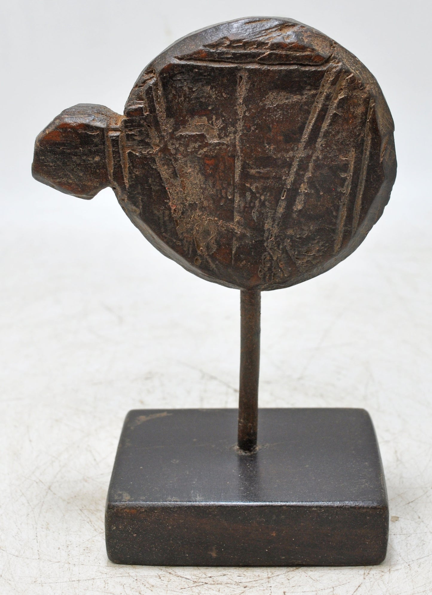 Antique Wooden Floral Carving Plaque on Stand Original Old Hand Carved