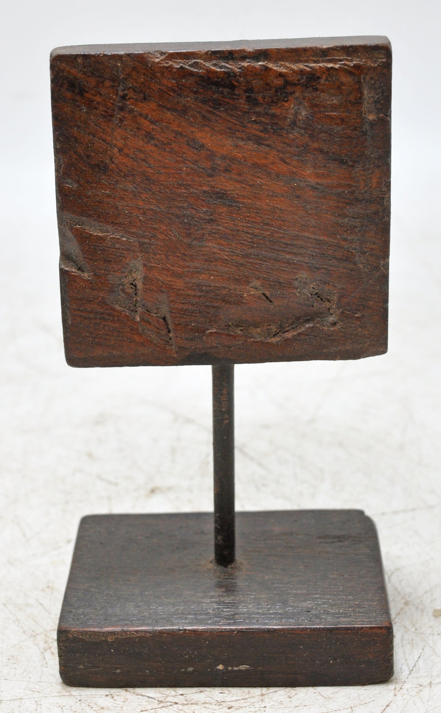 Antique Wooden Floral Carving Plaque on Stand Original Old Hand Carved