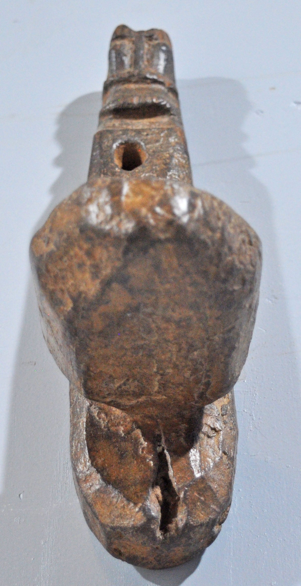 Antique Wooden Horse Shaped Wall Candle Holder Original Old Hand Carved