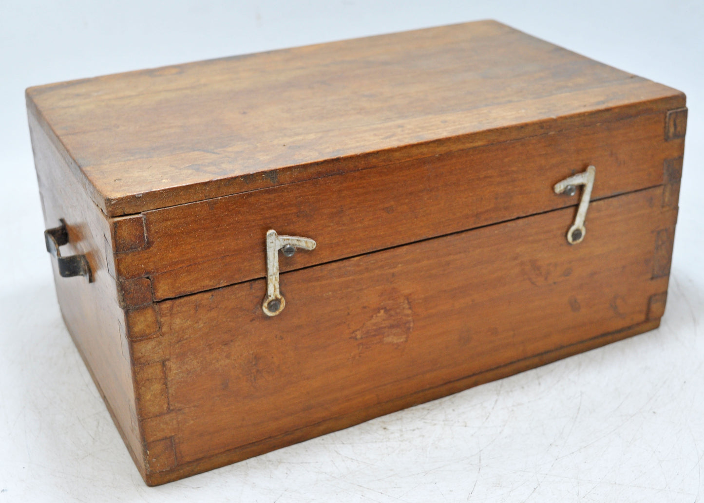Antique Teak Wood Storage Chest Box Original Old Hand Crafted