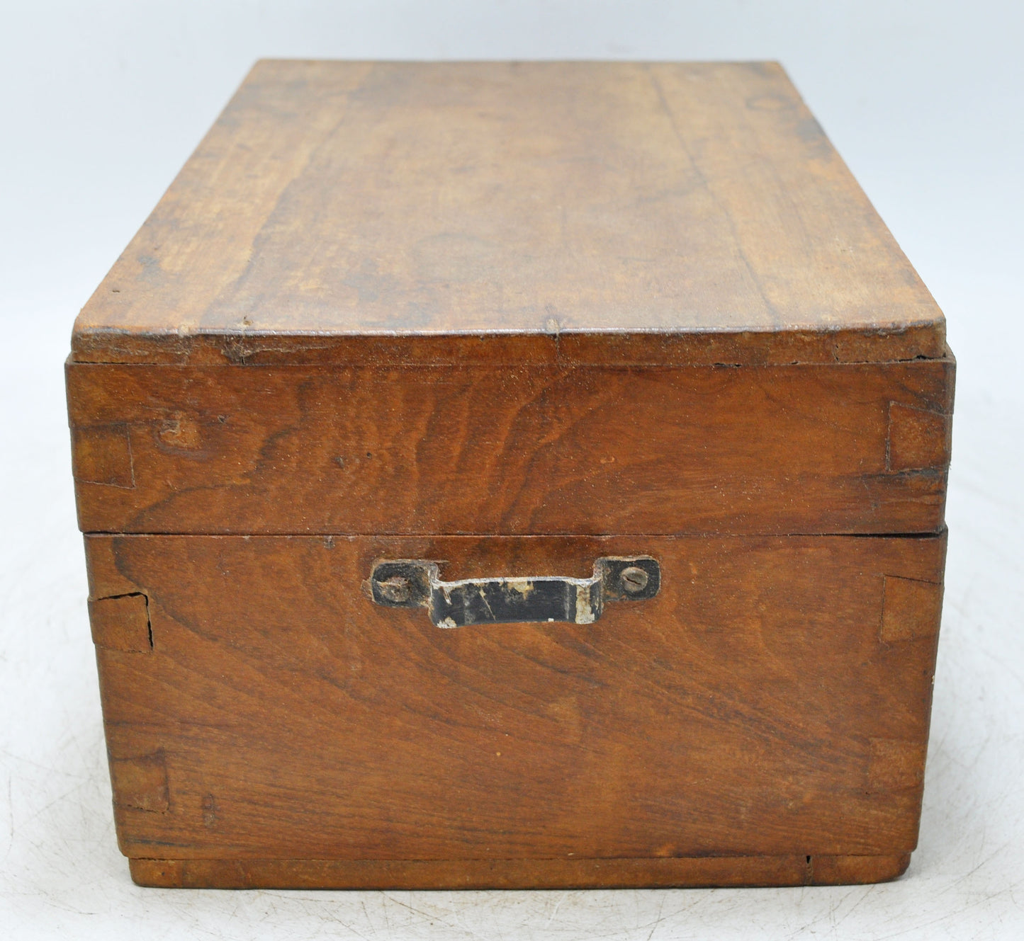 Antique Teak Wood Storage Chest Box Original Old Hand Crafted