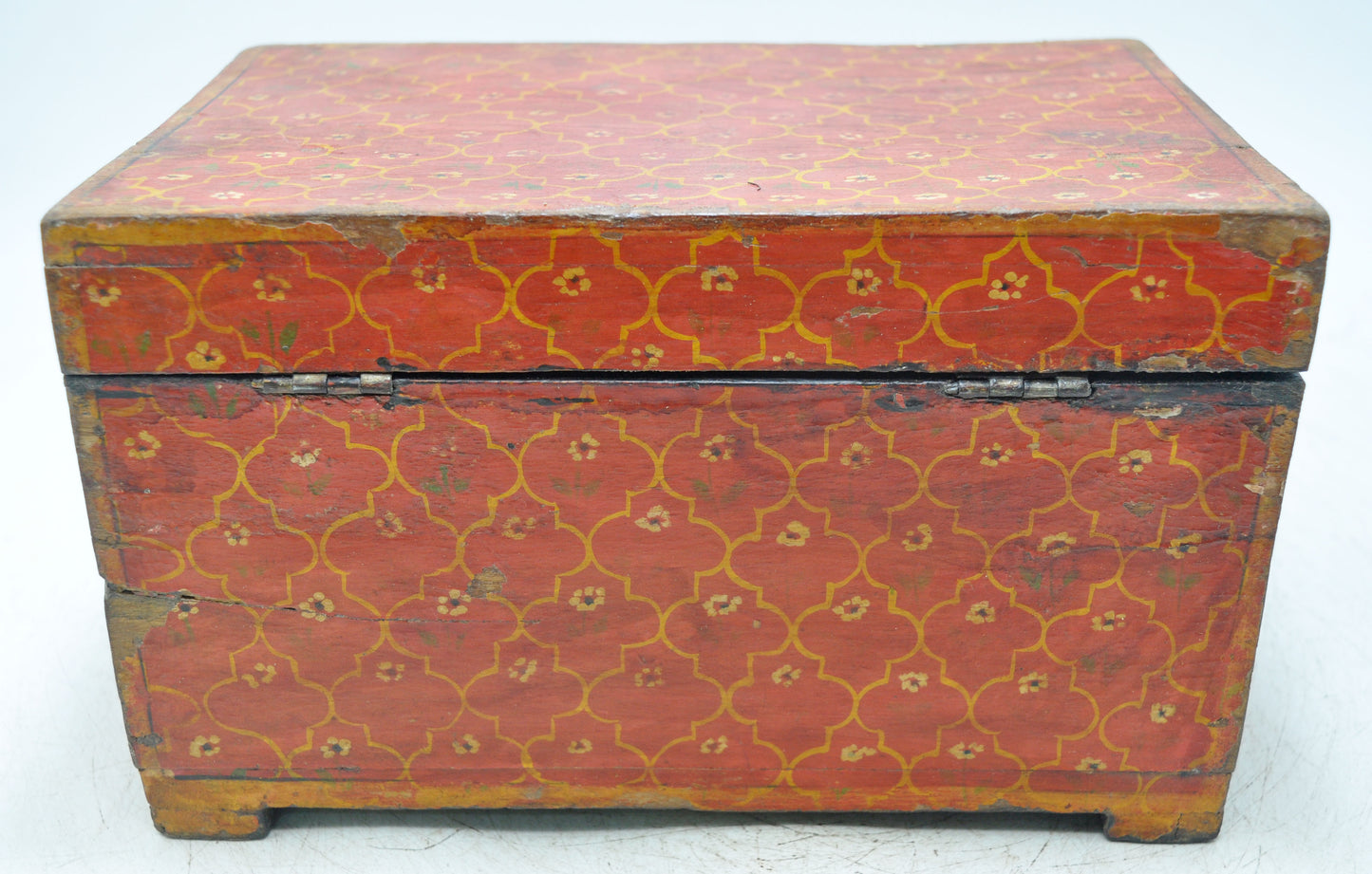 Vintage Wooden Storage Chest Box Original Old Hand Crafted Painted