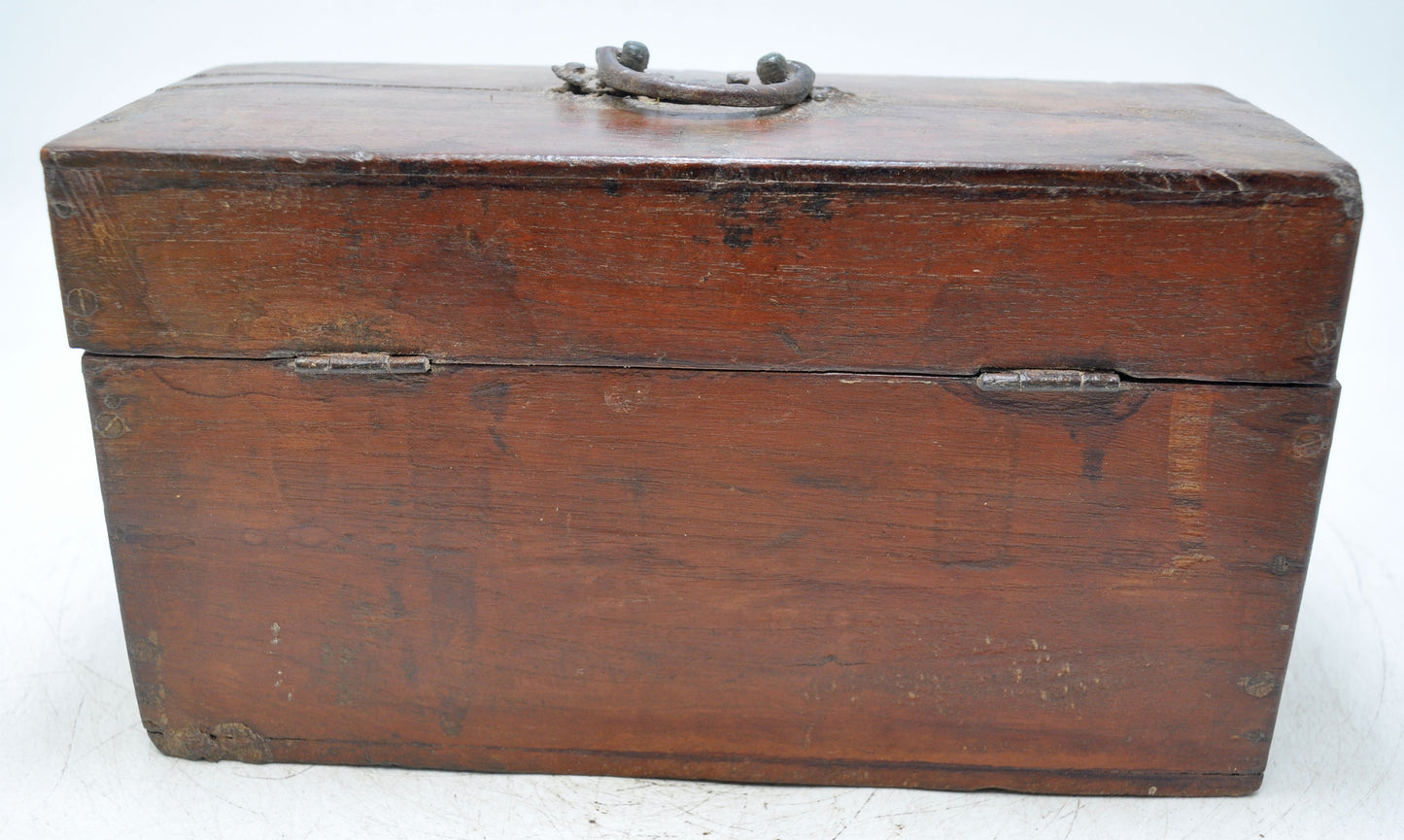Antique Teak Wood Storage Chest Box Original Old Hand Crafted