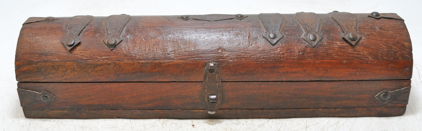 Vintage Wooden Pencil Stationary Box Original Old Hand Crafted