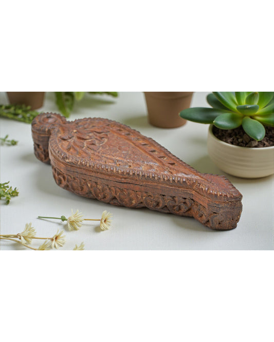 Vintage Wooden Kum Kum Powder Tika Box Original Old Hand Crafted