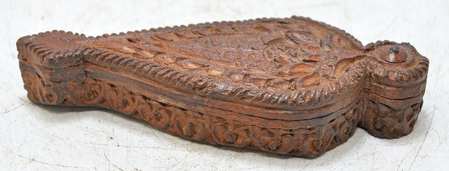 Vintage Wooden Kum Kum Powder Tika Box Original Old Hand Crafted