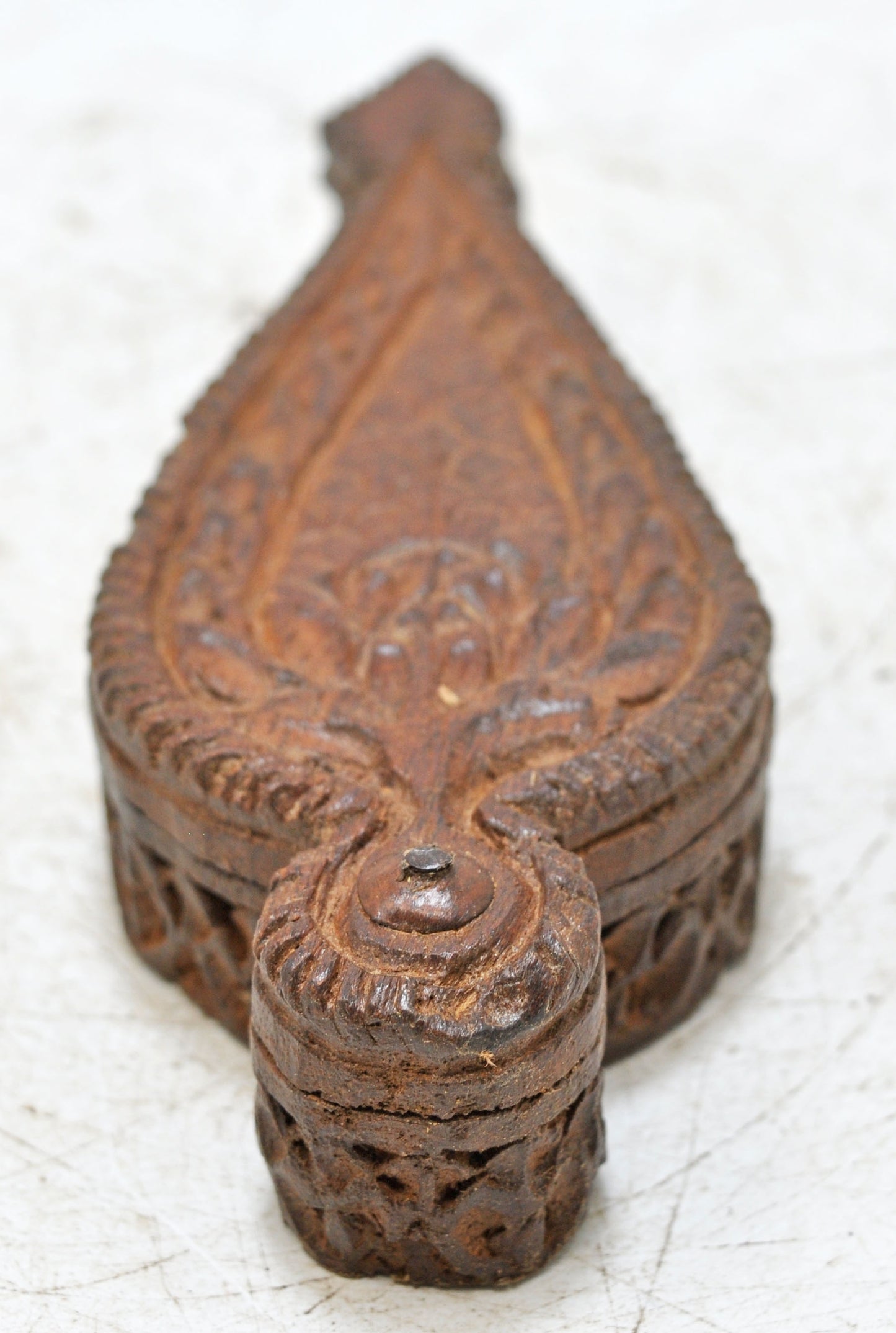 Vintage Wooden Kum Kum Powder Tika Box Original Old Hand Crafted