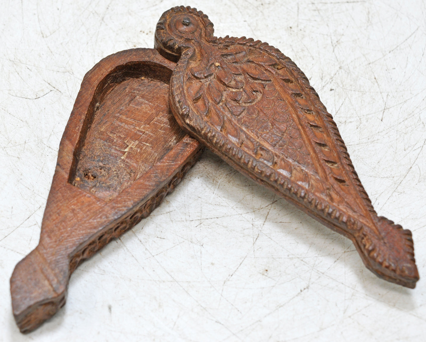 Vintage Wooden Kum Kum Powder Tika Box Original Old Hand Crafted