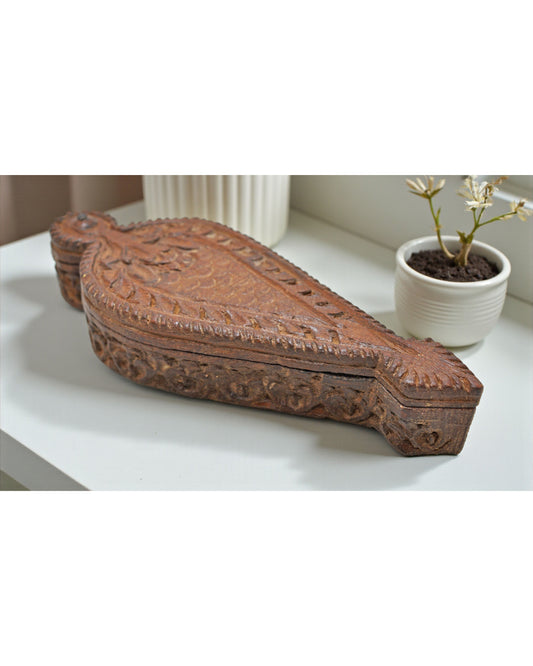 Vintage Wooden Kum Kum Powder Tika Box Original Old Hand Crafted